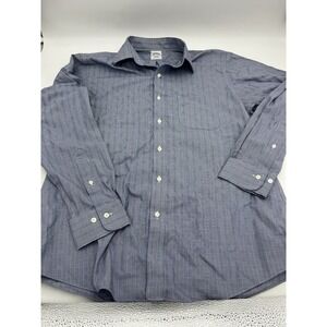 Brooks Brothers Regent Dress Shirt Mens 16 34 Blue Check Non Iron Cotton